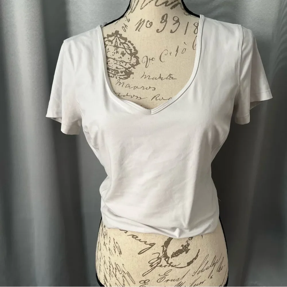 Lululemon white align short sleeve tee size 10